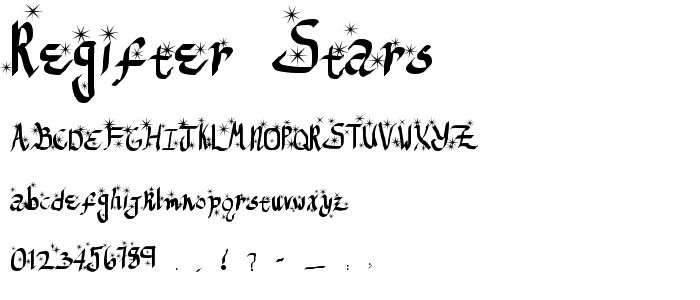 ReGifter Stars font